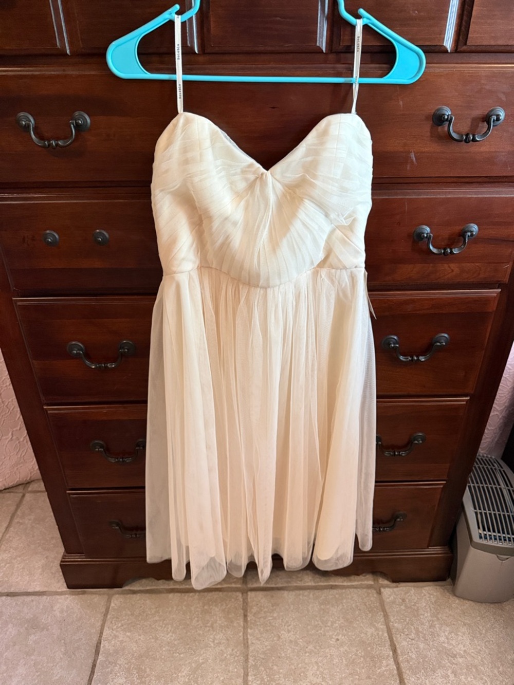 Soieblu Ivory Tulle strapless Party Dress with Sweetheart Bodice